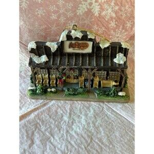 Cracker Barrel Holiday Ornament - Brown and White